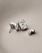 chunky silver earring