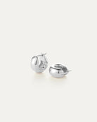 chunky silver mini hoops