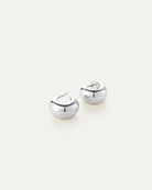 chunky silver mini hoops