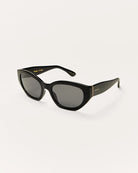 black sunglasses with grey lenses 