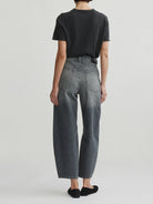barrel denim pant in grey
