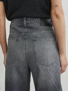 barrel denim pant in grey