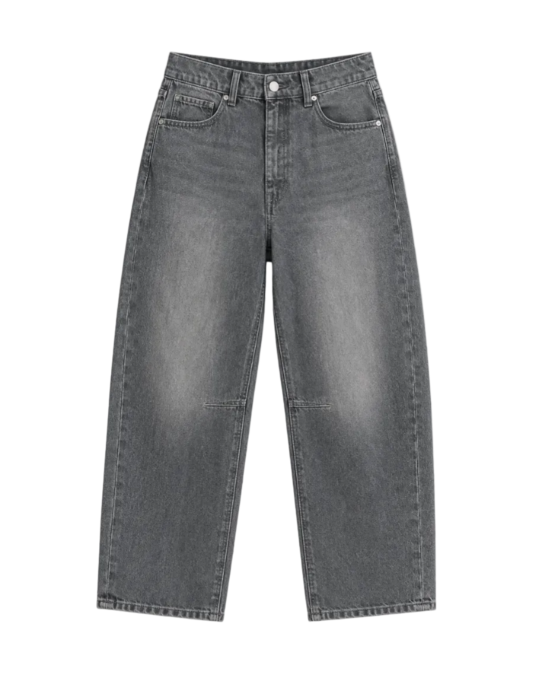 barrel denim pant in grey