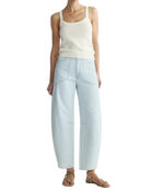 light wash barrel jean