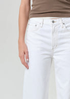 white relaxed denim pant