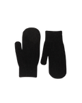 black knit mitts