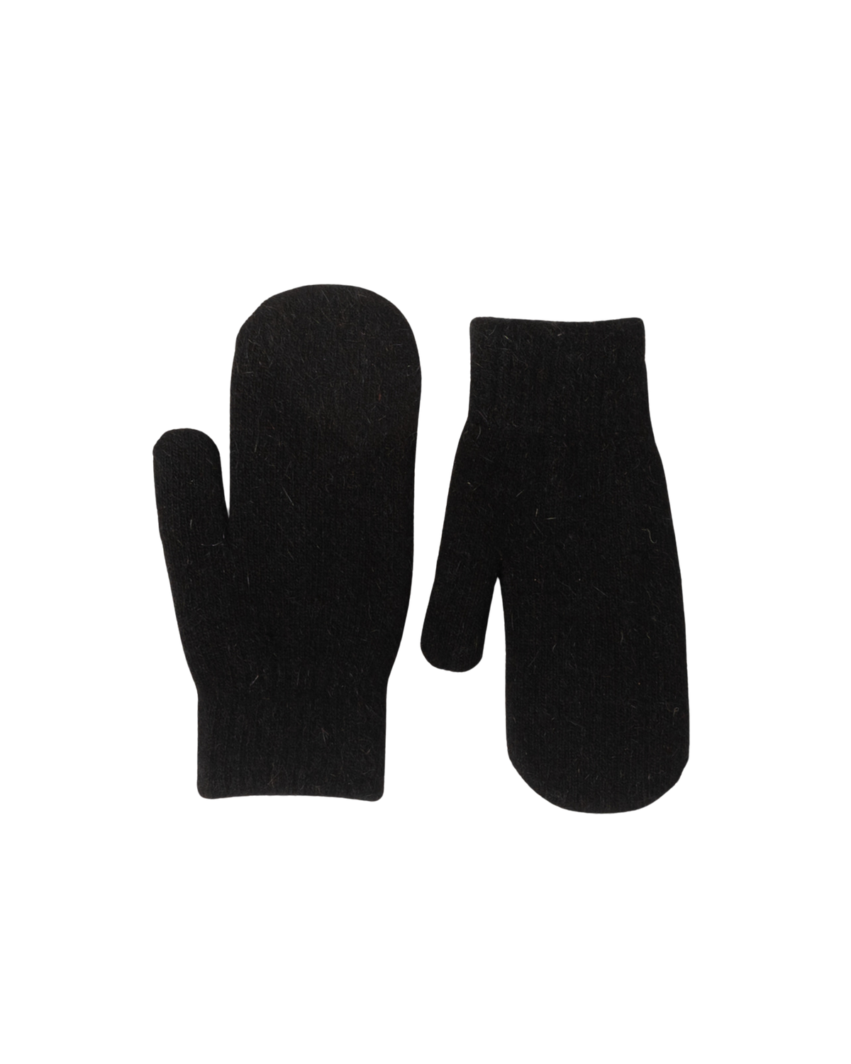 black knit mitts