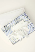 tank top and short pj set in white and blue