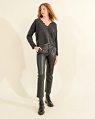 Molly Bracken Straight Faux Leather Pants