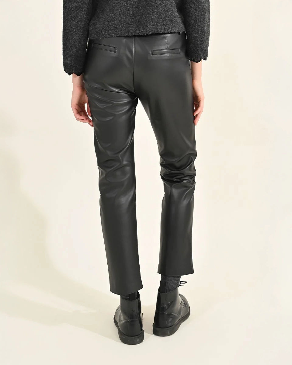 Molly Bracken Straight Faux Leather Pants