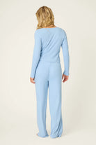 long sleeve and pant sleep set in blue