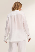 white linen blouse