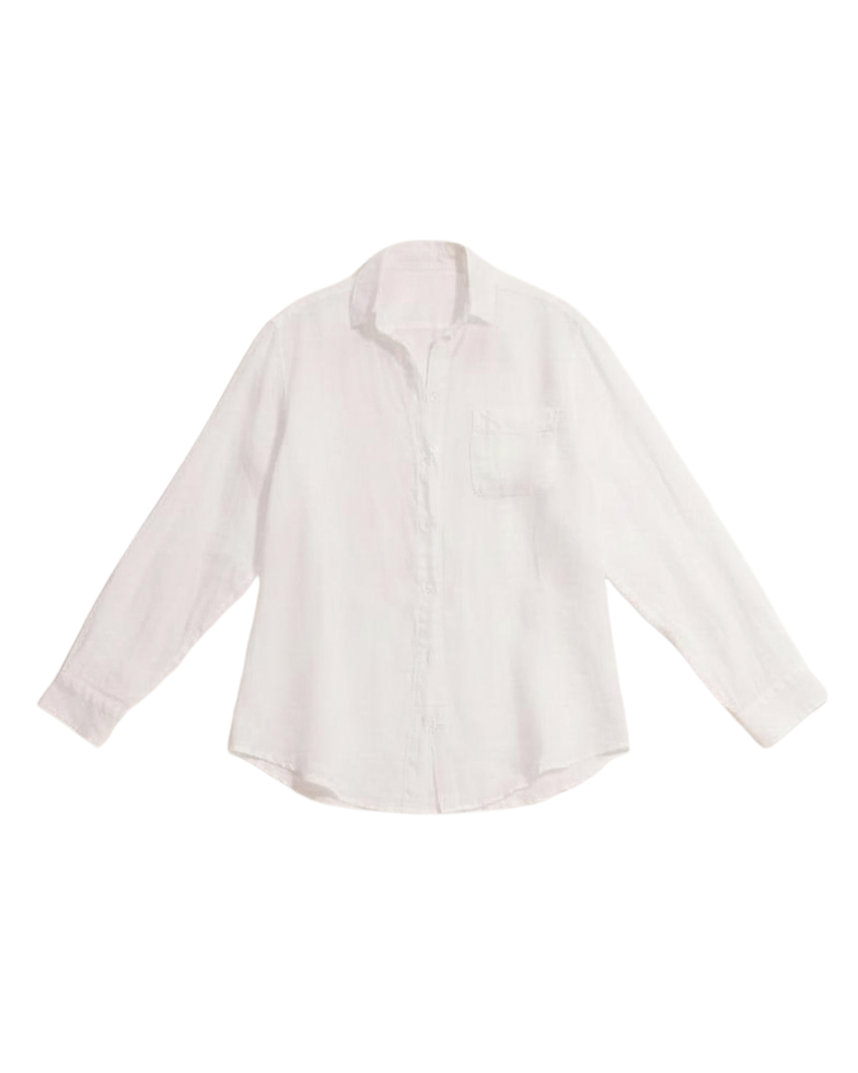 white linen blouse
