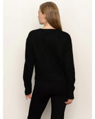 black knit cardigan