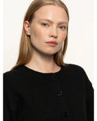 black knit cardigan