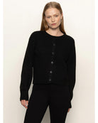 black knit cardigan