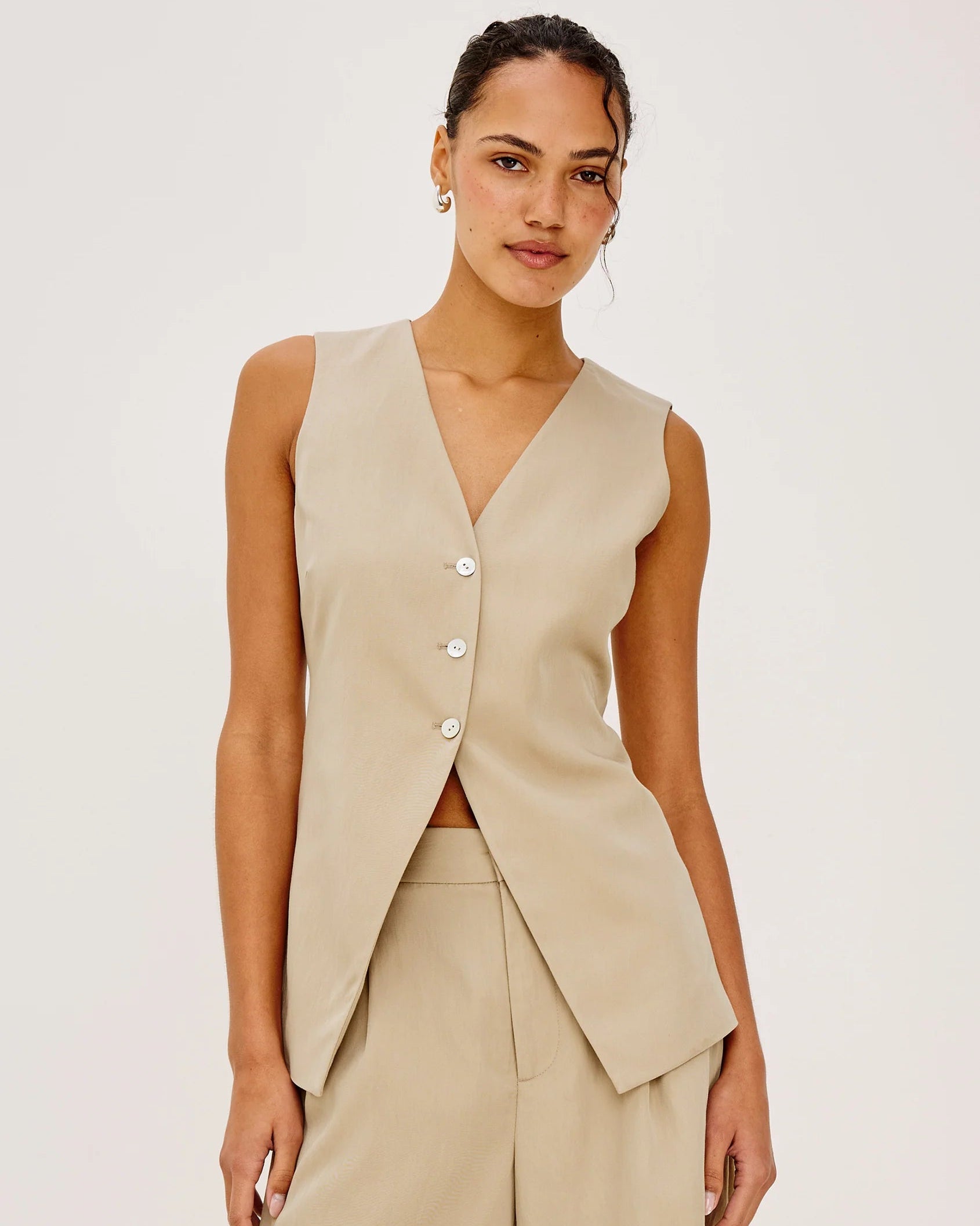 beige vest