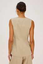 beige vest