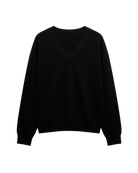 black v-neck sweater