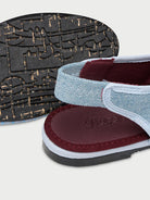 light blue denim flat shoe