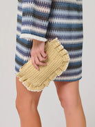 small straw zip pouch