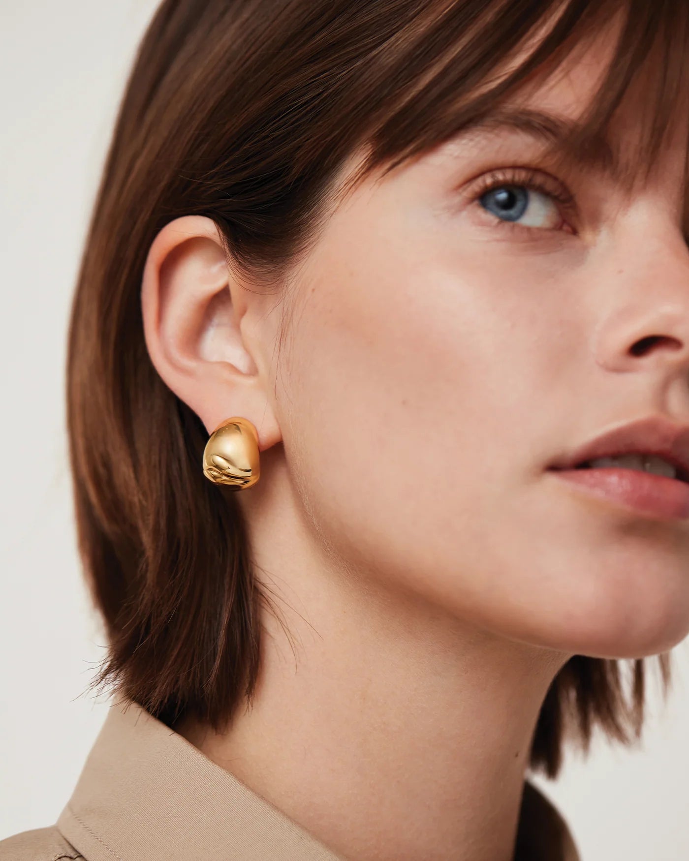 gold statement earrings