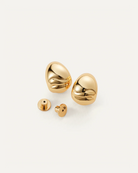 gold statement earrings