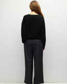black v-neck sweater
