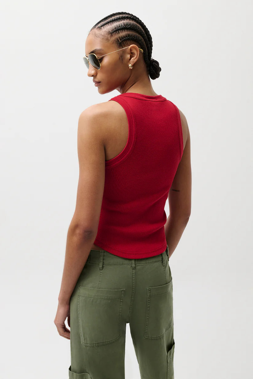 red racerback tank top