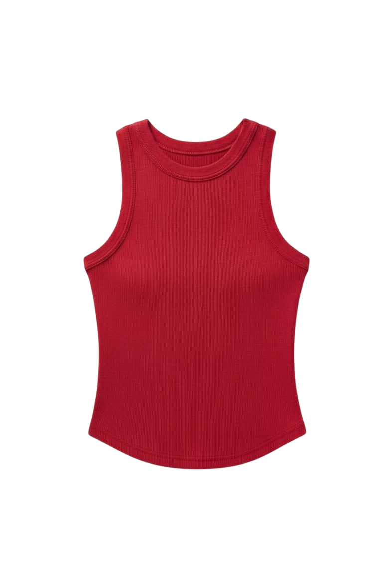 red racerback tank top