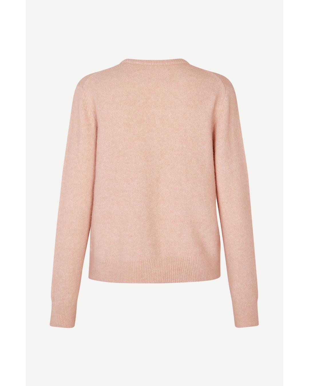 button up cardigan in a light pink
