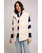 cream puffer vest