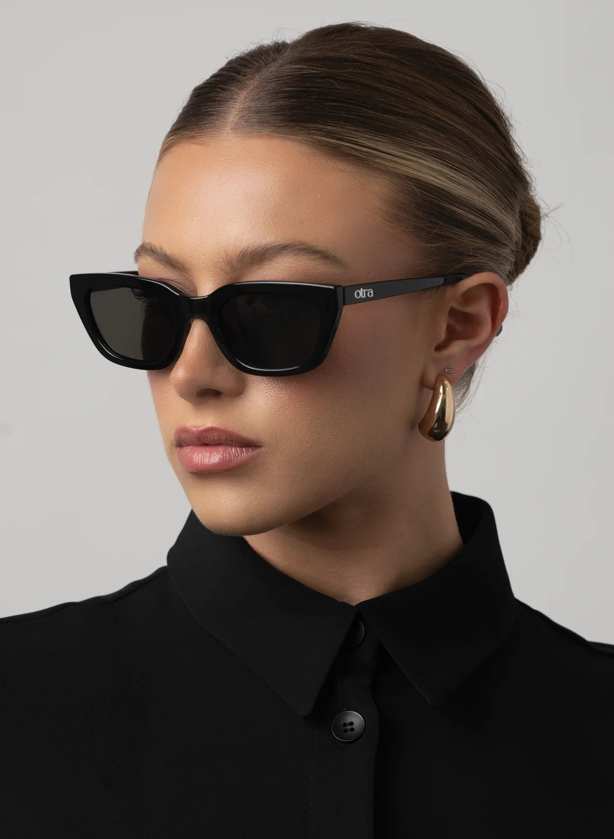 black cateye sunglasses
