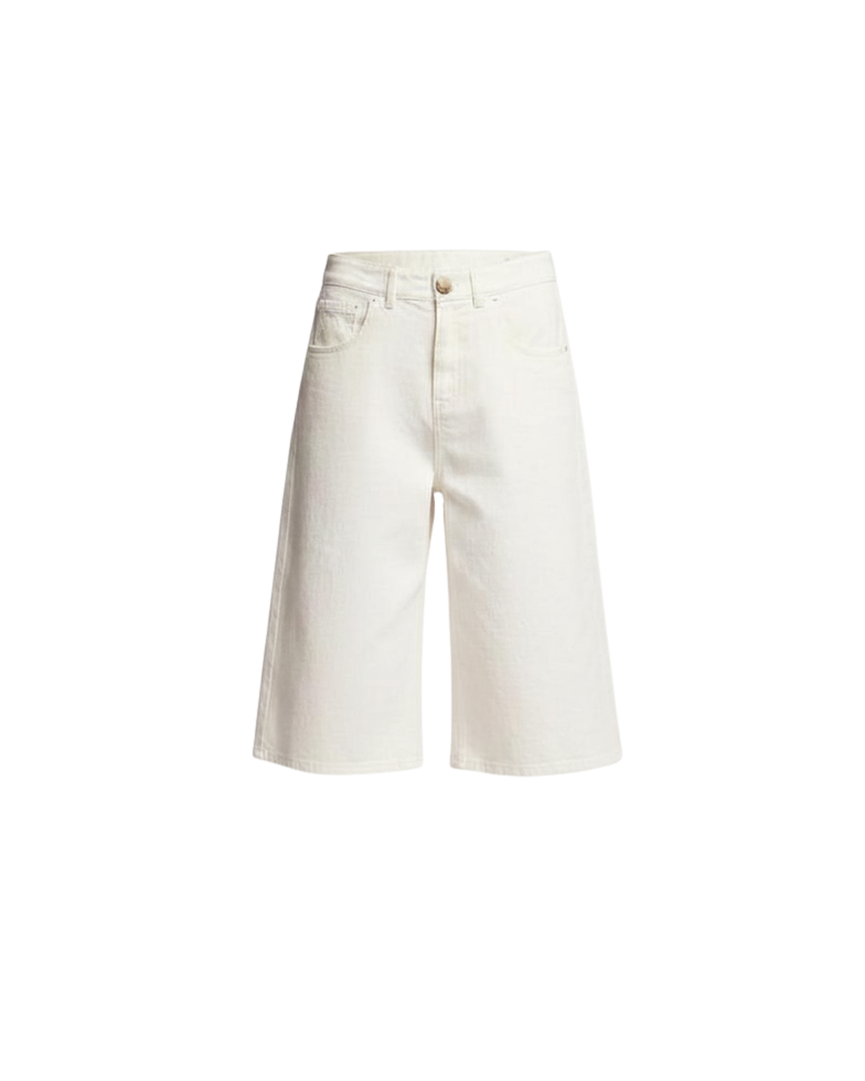long white denim short