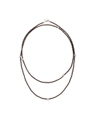 brown beaded wrap necklace