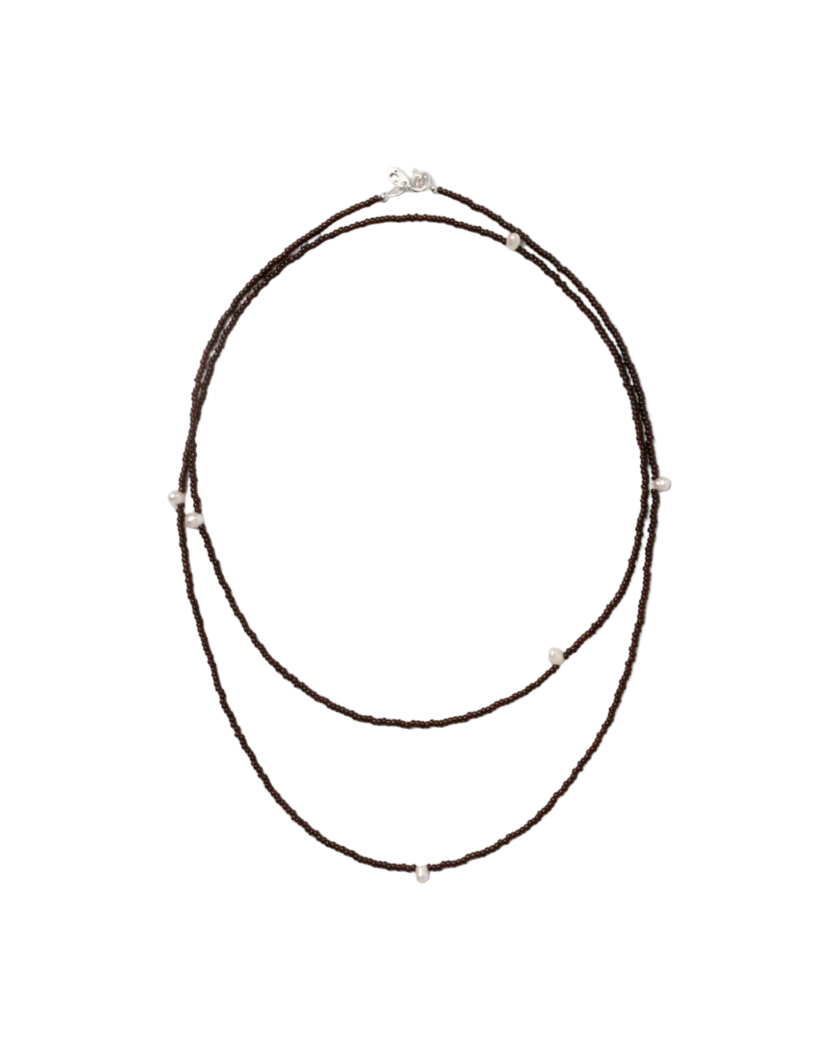 brown beaded wrap necklace