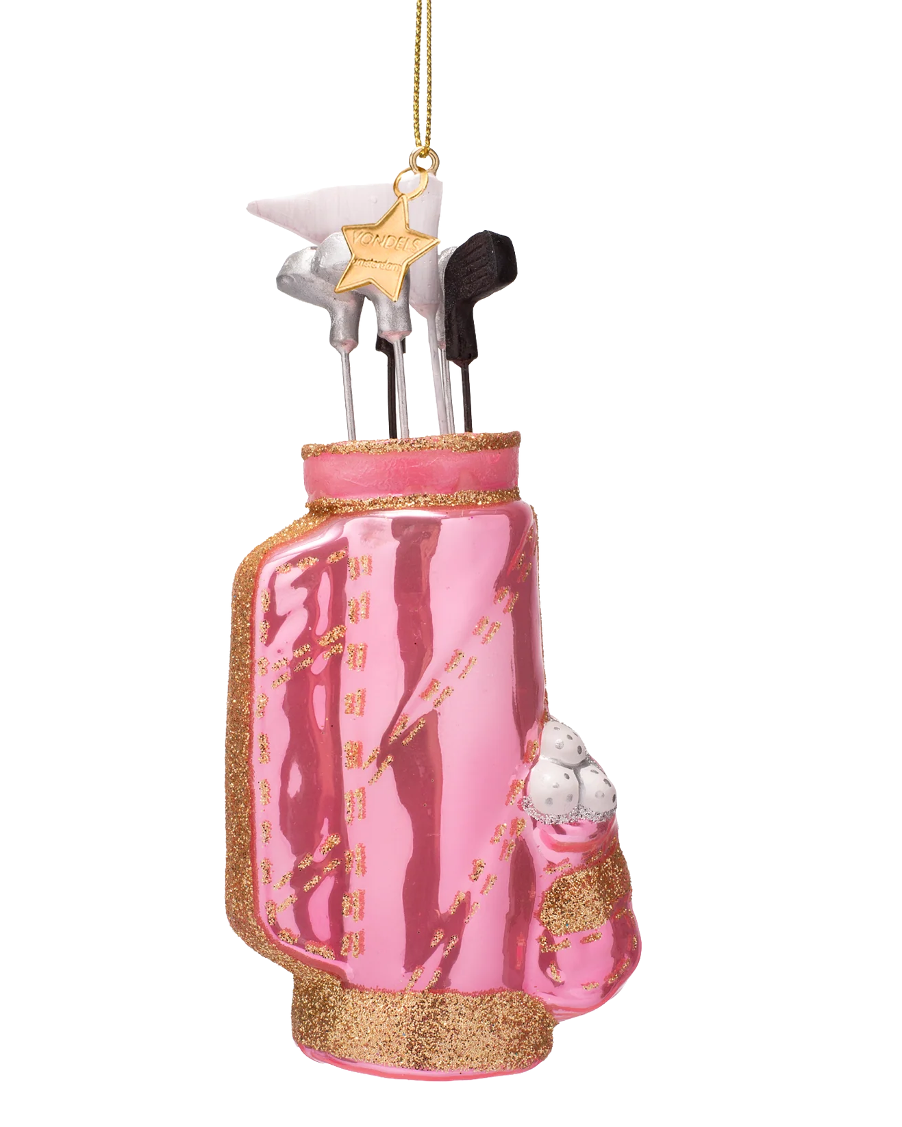 pink gold club ornament