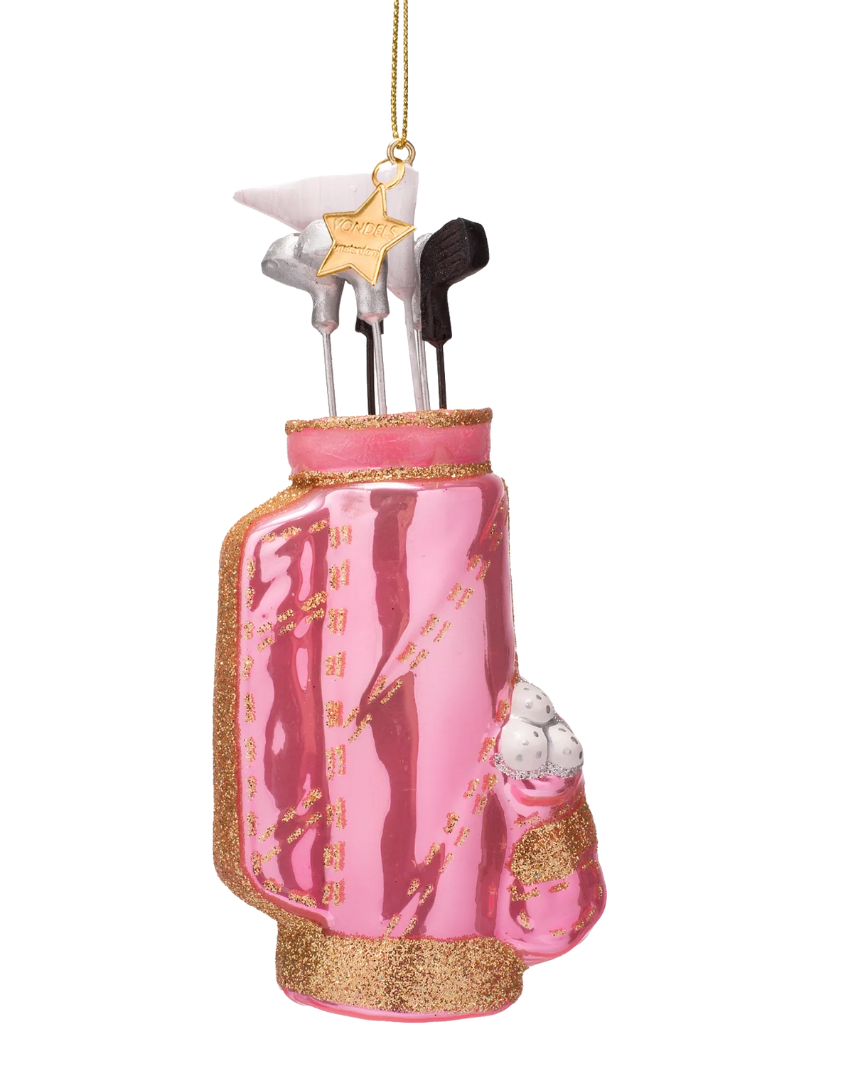 pink gold club ornament