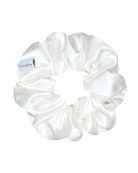 white satin scrunchie