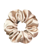 champagne colour satin scrunchie