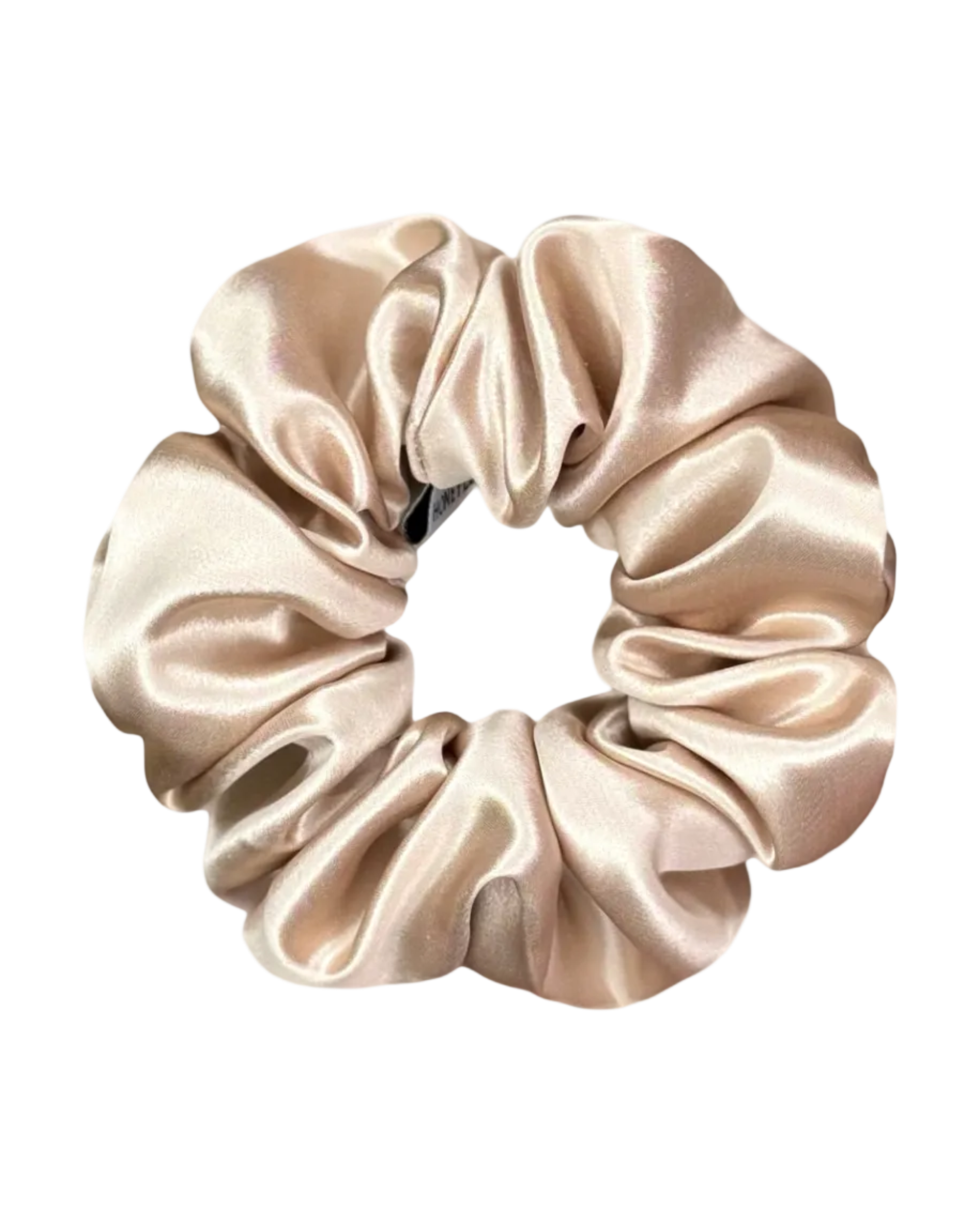 champagne colour satin scrunchie