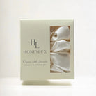 white silk scrunchie