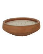 large clay pot with a 13 wick candle