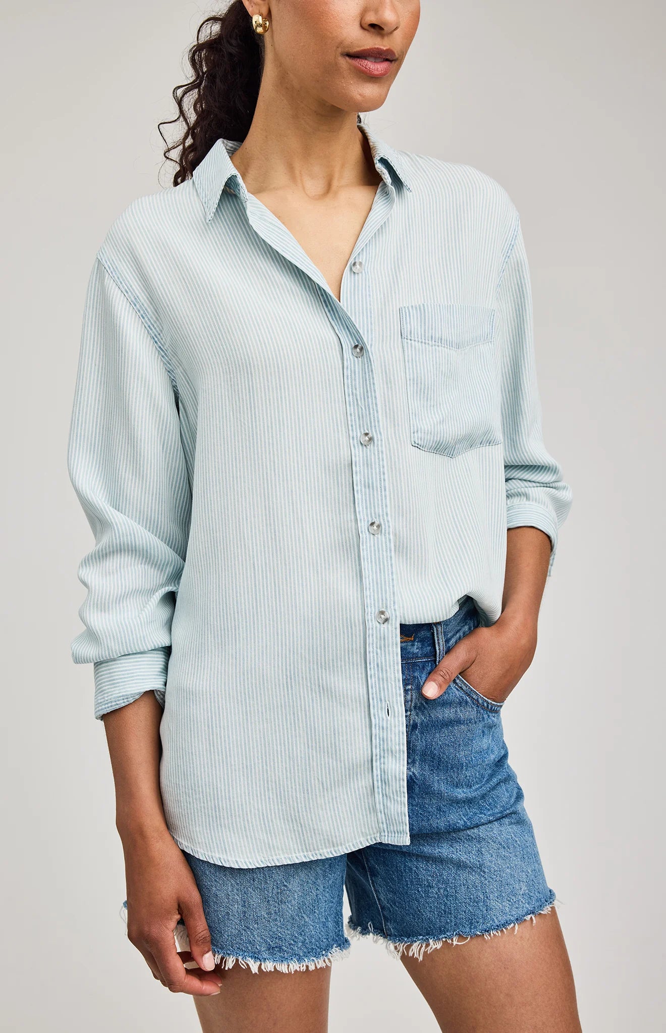blue stripe button down