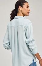 blue stripe button down
