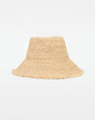 straw bucket hat in beige
