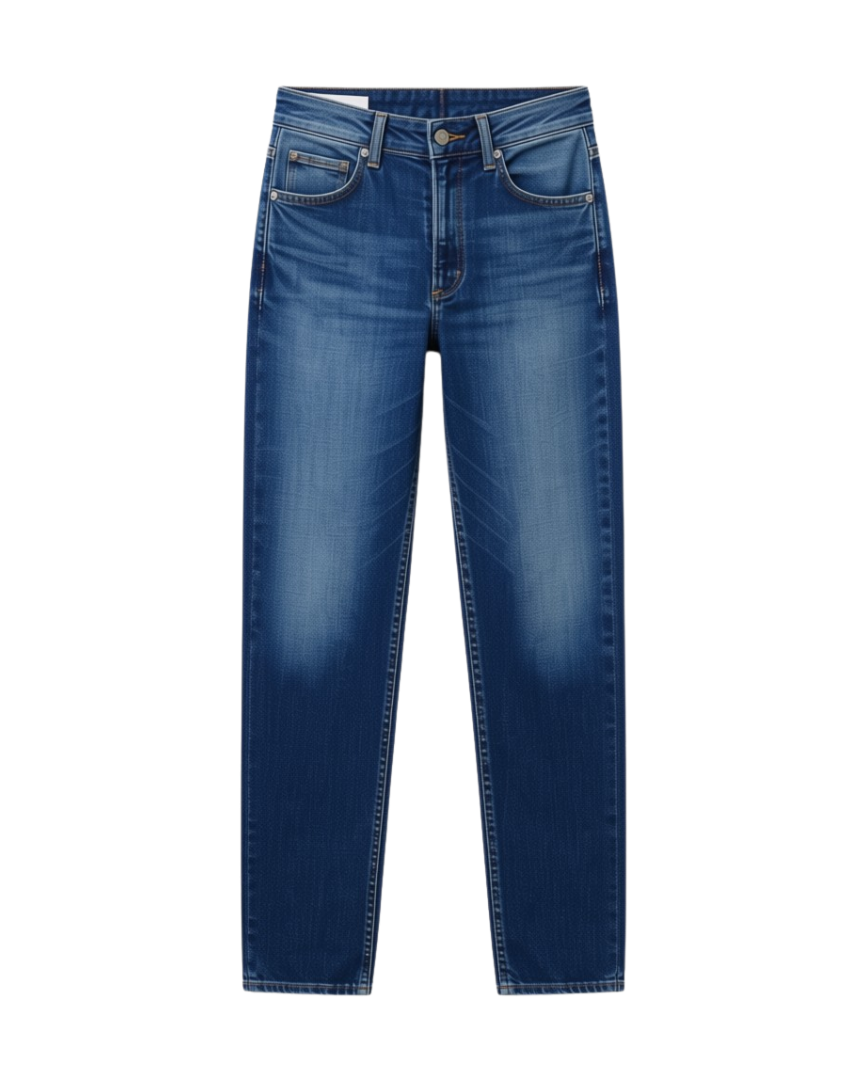 straight leg medium denim pant