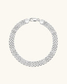 silver statement link bracelet