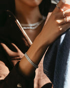 silver statement link bracelet