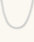 statement link necklace in silver